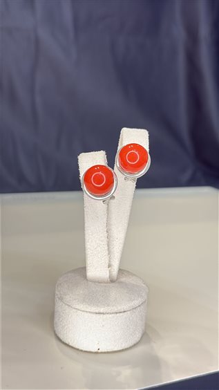 Orecchini Domar Donna in Argento Pasta di corallo ORAR-405-280 - ORAR-405-280